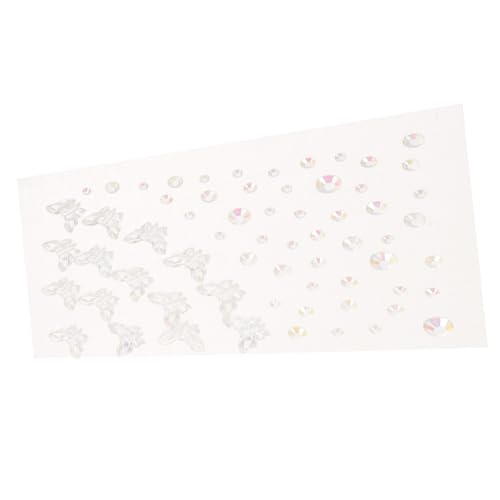 VICASKY 1 Blatt Strassaufkleber Festival Gesicht Für Diamanten Rave-face-edelsteine Selbstklebende Edelsteinaufkleber Strasssteine Make-up-edelstein-aufkleber Körpersteinsteine Plastik von VICASKY