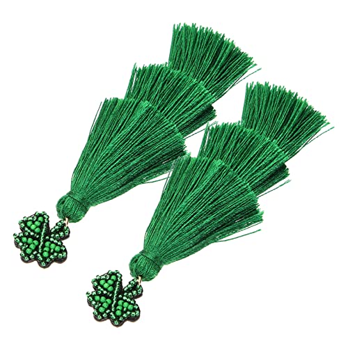 VICASKY 1 Paar Irische Festival-Ohrringe Mit Quaste – Glückliche St Patrick's Day Ohrstecker in Grün Für Mädchen – Perfektes Für Feiern Und Feste VICASKY 1 Paar Irische Festival-Ohrringe Mit Quaste – Glückliche St Patrick's Day Ohrstecker in Grün Für Mädchen – Perfektes Für Feiern Und Feste von VICASKY