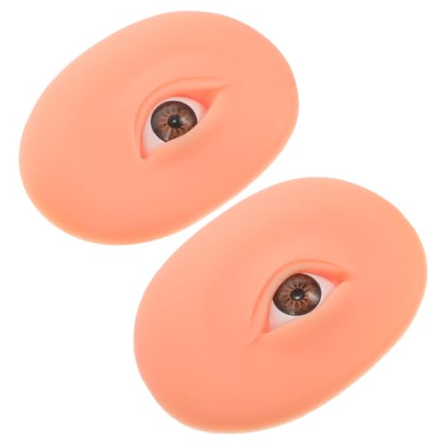 VICASKY 1 Paar Silikon-Make-up-Haut Lidschatten werkzeug Silikongesicht für Make-up-Übungen Silikon-Make-up-Tool Fake-Augen-Make-up-Modell Make-up Augenhaut Kieselgel von VICASKY