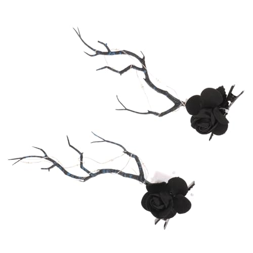 VICASKY 1 Paar Weihnachtliche Leuchtende Haarspangen mit Elchgeweih Design für Kostüme Glowing Hair Clips zur Festtagsdeko für Kindergeburtstage von VICASKY