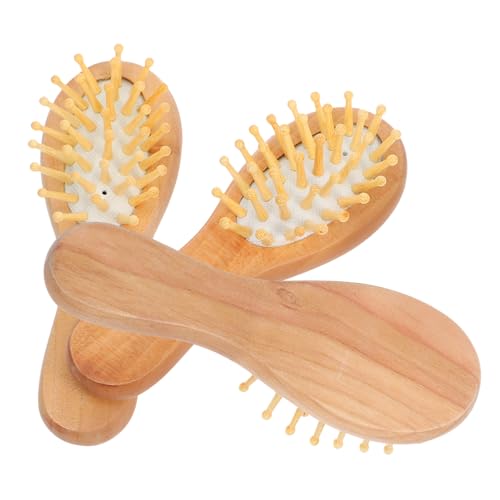 VICASKY 1 Satz 3 Stück -Kamm haarbürsten goody haarbürste friseurkamm Haar-Entwirrungskamm Massagebürste Kissen entwirren haartrockner Pinselpinsel kleine Kämme tragbarer Kamm Holz von VICASKY