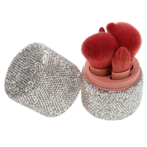 VICASKY 1satz Reise-make-up-pinselset Mit Kristallhalter Tragbare Aufbewahrungslösung Für Foundation Puder Und Lidschatten Für Unterwegs Und Schützendem Deckel von VICASKY