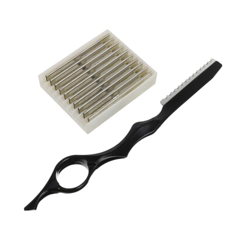 VICASKY 1 Satz Dünnes Messer Haarschnitt Rasierer Rasiermesser Zum Haareschneiden Haarschneiderasierer Haarschnitt-set Für Zu Hause Haarstyling-rasierer Schwarz Rostfreier Stahl von VICASKY