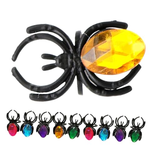 VICASKY 1 Satz Halloween Spinnenringe Spaßige Plastik Spinnenringe Für Halloween Feiern Party Zubehör Und Kostümpartys Charmante Dekoration Und Geschenkideen Für Erwachsene 20 Stück von VICASKY