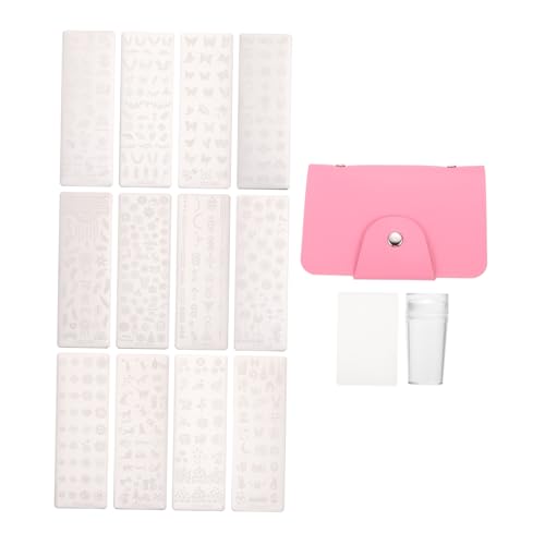 VICASKY Nagel Schablone Stempel Set Mit Einzigartigen Nagelstempel-vorlagen Und Metallplatten Für Nailart Wiederverwendbar Und Einfach Anzuwenden Für Maniküre von VICASKY