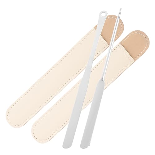VICASKY 1 Satz Palettenstab Stiftung Scoop Gesicht Mischen Kissen-Grundlage Schönheitswerkzeug tragbarer Make-up-Spatel Make -up Foundation Mixing Spatel Foundation Mixer 420-Material von VICASKY