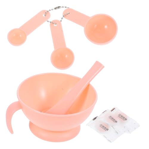 VICASKY 1 Satz Schönheitsmaskenschalen -Set Gelee-Maske Schüssel Schminkkasten Bausatz DIY-Beauty-Set Modelliermaske Gesichtsmaske Löffel Messbecher Gesichtsmaskenschale Rosa von VICASKY