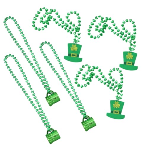 VICASKY St Patrick's Day Grünes Perlenhalskette Zubehör Für Party Dekoration Leicht Und Bequem Für Paraden Konzerte Restaurants Und Mehr von VICASKY