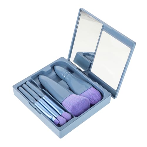 VICASKY Reisegröße Make-up-pinsel Mit Tasche Und Spiegel Tragbar Für Lidschatten Und Puder Für Frauen Und Mädchen von VICASKY