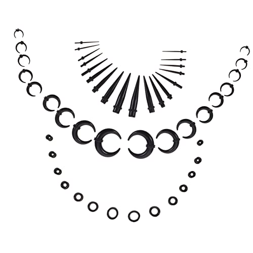 VICASKY 1 Satz aus Horn Ohrdehner mit Verschiedenen für Empfindliche Leicht und Komfortabel Perfekter Ohrschmuck für Männer von VICASKY