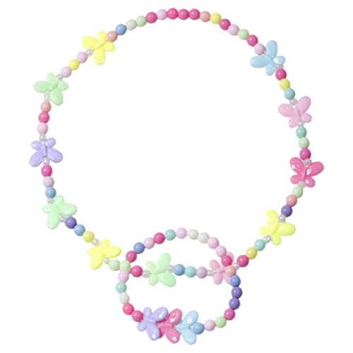 VICASKY Schmuckset Für Mädchen 5-teilig Kinderschmuck Für 3–7-jährige Schmetterlings-halskette Und Armband-set Acryl- VICASKY Schmuckset Für Mädchen 5-teilig Kinderschmuck Für 3–7-jährige Schmetterlings-halskette Und Armband-set Acryl- von VICASKY