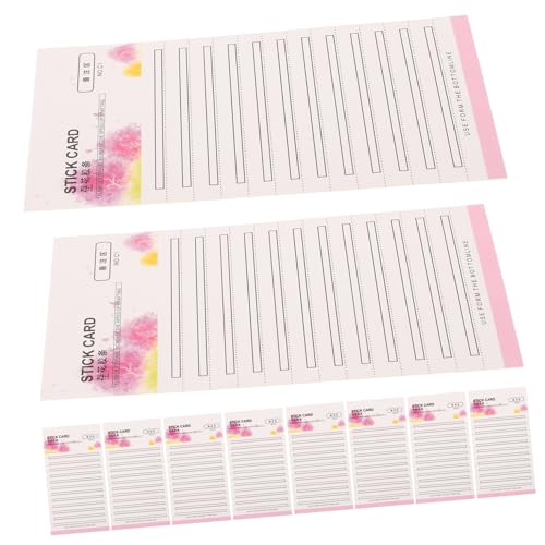 VICASKY 1 Set Wimpern Mit Gelatinestreifenkarte Wimpernverlängerungsschalen Wimpernaufbewahrung Wimpernverlängerungsset Papier von VICASKY