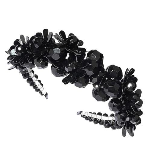VICASKY 1 Stück Beaded Hairband mit Haarschmuck Accessoire für Hochzeiten und Partys Schwarz für Besondere Anlässe Verleiht Jedem Haarschnitt und Stil von VICASKY
