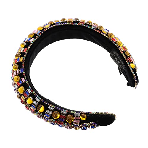 VICASKY 1 Stück Glitzer Haarband Damen Gepolstertes Stirnband mit Funkelnden Strasssteinen Design für Besondere Anlässe und Tägliche Outfits für Partys und Festlichkeiten von VICASKY