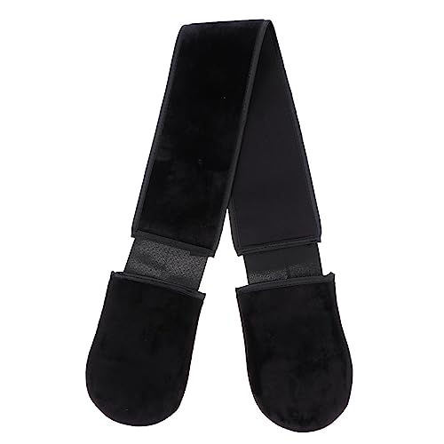 VICASKY 1 Stück Körperpeeling Handschuh mit Rückenreinigungsgurt Schwarzes Badetuch für Effektive Hautpflege für Senioren Schwangere und Verletzte Personen von VICASKY