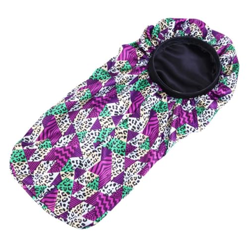 VICASKY 1 Stück Nachtmütze große Motorhaube Schicht Seidenhaube Zopfhaube zum Schlafen flauschige Mützen für Damen doppelt Duschhaube Mädchenhaube 2-lagige Schlafmütze Baden Satin Violett von VICASKY