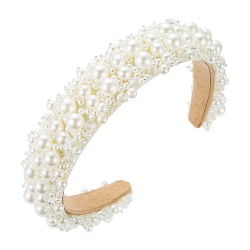VICASKY Braut Haarreif Aus Perlen Damen Kopfschmuck Party Accessoires Hochzeitskleid Zubehör Barock Design Für Hochzeit Und Festlichkeiten von VICASKY