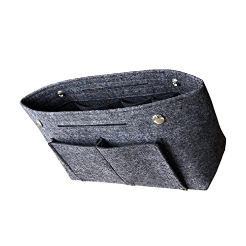 VICASKY 1 Stück Reise-Aufbewahrungstasche aufbewahrungssack Storage Pockets Cosmetic Bags schminktasche Handtasche Purse Filz-Geldbörsen-Organizer-Einsatz Tasche mit Filzeinlage Dark Grey von VICASKY