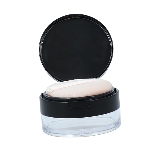 VICASKY 1 Stück Tragbarer Leerer Puderbehälter mit Spiegel Doppelter Schichtdesign und Puderquaste für Lose Puder und Makeup Unterwegs Geeignet für Damen und Tägliche Zufällige Farbe von VICASKY