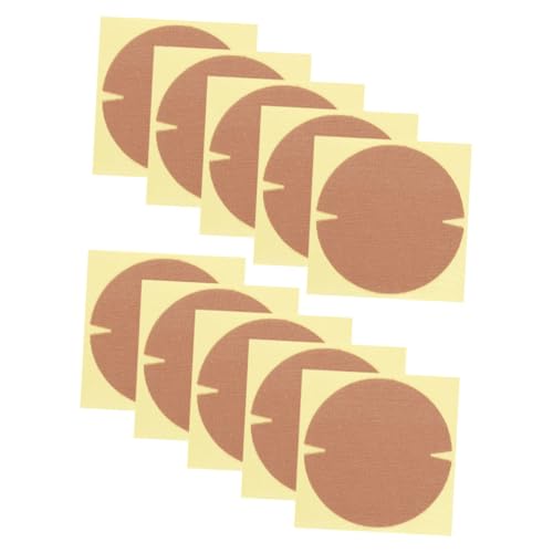 VICASKY 10 Blatt Anti-verschleiß-aufkleber Anti-reibungs-fersenpolster Anti-verschleiß-fersenaufkleber Anti-reibungs-fersenbesatz Anti-verschleiß-fersenpatch Baumwolle Khaki von VICASKY