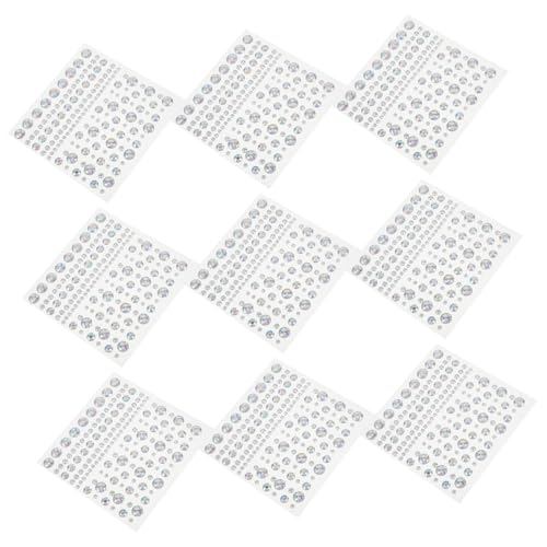 VICASKY 10 Blatt Strasssteine ​​für das Gesicht aufkleber Gesicht Strasssteine selbstklebende Strasssteine Augen-Strass-Make-up Harz von VICASKY