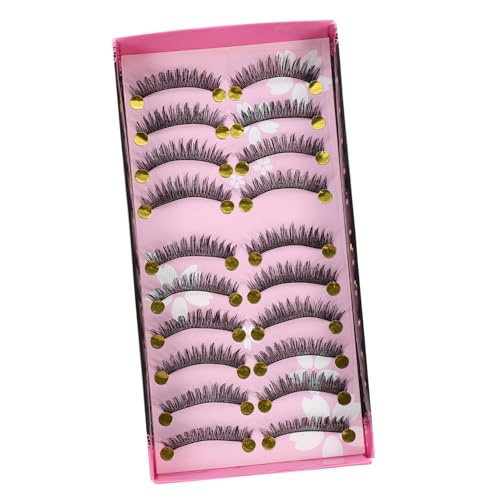 VICASKY 10 Paare Falsche Wimpern Natürlich Dichter Look Künstliche Wimpern aus Kunstfaser für Damen und Mädchen Vielseitig Tragbar für Alltag Party Cosplay und Social Events von VICASKY