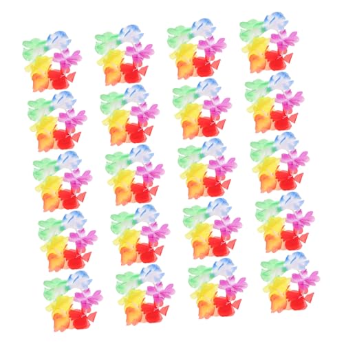 VICASKY 10 Paare Handgefertigte Elastische Hawaiianische Armbänder Bunt Langlebig und Bequem für Hawaii Partys Kostümfeiern Erwachsene und Farbenfrohe Sommer Dekoration von VICASKY