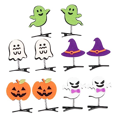 VICASKY Halloween-haarspangen-set für Jungen und Mädchen 10-teiliges Haar Im Geister-kürbis-stil Zum Anziehen Bei Partys von VICASKY