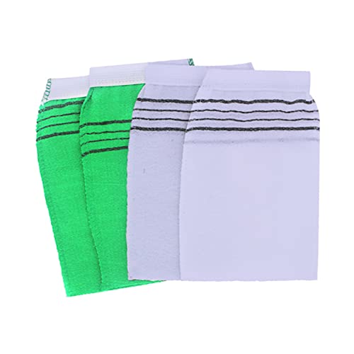 VICASKY 10 Stück Handtuch waschen exfoliating glove exfoliate gloves Waschhandschuhe noppenhandschuhe abwasch hautreinigung Exfoliationshandschuhe Fausthandschuh Bad Duschtuch Weiß von VICASKY