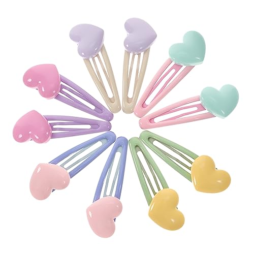 VICASKY 10stücke Herz Haar Clips Bunte Haar Pins Haarspange Haarschmuck Für Mädchen Frauen Mit Metallklammern Für Hochzeit Geburtstag Alltag Zubehör von VICASKY
