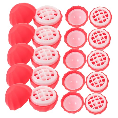 VICASKY 10 Stück Nachfüllbare Lippenbalsam Kasten Kugelform Lippenbalsambehälter Aus Kunststoff Pink Für Frauen Und Mädchen Einfach Zu Befüllen Für Lippenpflege von VICASKY