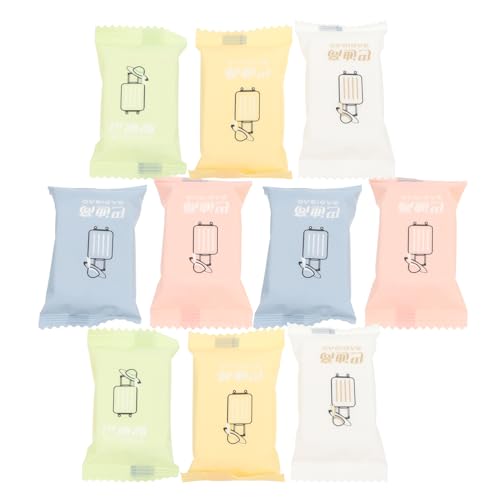 VICASKY 10 Stück Reise Komprimierte Handtücher Einweg Mini Gesichtsreinigungshandtücher Tragbare Gesichtswaschhandtücher für Unterwegs von VICASKY