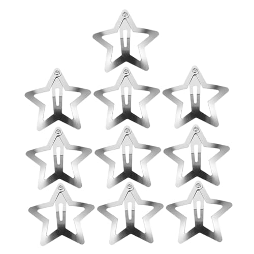 VICASKY 10stücke Metall Stern Haarspangen Kleine Stern Clips Damen Mädchen Sternförmige Haarspangen Dekore Mini-haarspangen Modellierclips von VICASKY