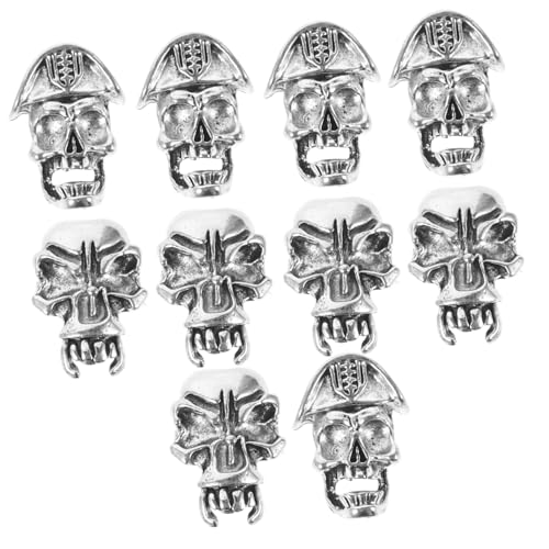 VICASKY 10 Stück Teiliges Antike Haarschmuck Perlen für Zöpfe und Dreadlocks Große Lochgröße Langlebige Legierung Glatte Oberfläche Retro Stil Dekorative Haarmanschetten für Damen und von VICASKY