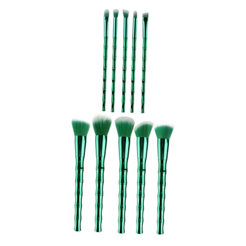 VICASKY 10 Stück Teiliges Bambus Make Up Pinsel Multifunktionale Kosmetikpinsel für Blush und Foundation für Teenager Mädchen und Tägliche Anwendung von VICASKY