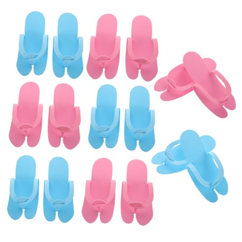 VICASKY 10 Stück Teiliges Bunte Einweg Slipper aus EVA mit Rutschfester Sohle Komfortabel und Leicht für Hotel Spa Salon Strand und Reise Geeignet Damen und Herren Hausschuhe von VICASKY