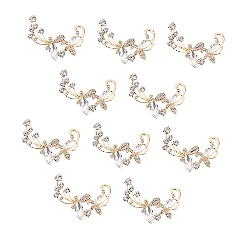 VICASKY 10 Stück Teiliges Diy Haarnadel Charms für Brautschmuck Kristallverzierte Haaraccessoires für Hochzeit und Festliche Anlässe und Elegant Gestaltet von VICASKY