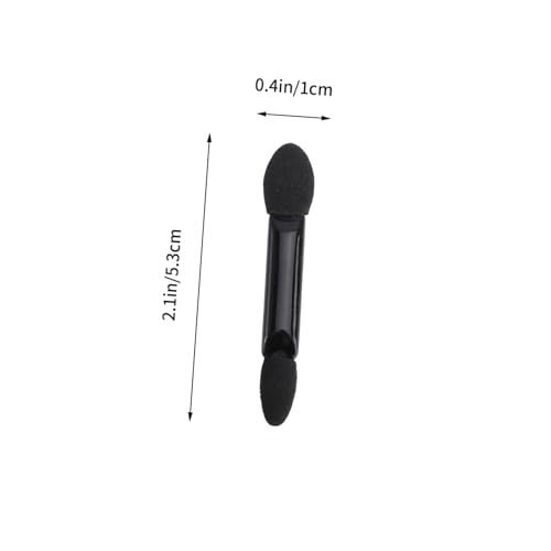 VICASKY 10 Stück Teiliges Einweg Doppelseitiges Lidschatten Applikator Schwarz Ovaler Schwamm Praktisch für Reisen Partys Alltags Make Up und Profi Anwendung von VICASKY