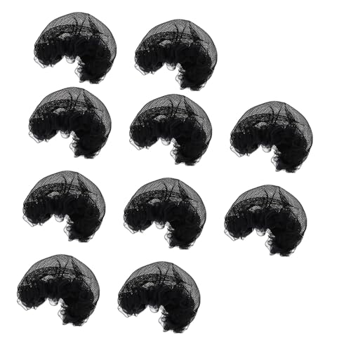 VICASKY 10 Stück Teiliges Elastisches Haarnetz für Damen Atmungsaktives Duttnetz mit Komfort Band für Ballett Tanz und Alltag Unsichtbares Netz zur Sicheren Fixierung von Hochsteckfrisuren von VICASKY