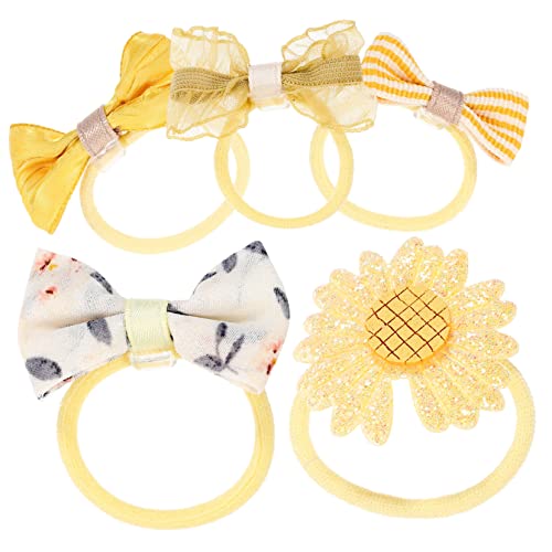 VICASKY 10 Stück Teiliges Haargummis mit Schleifen Bunte Elastische Haarbänder für Mädchen Süßer Haarschmuck für Festlichkeiten und Alltag von VICASKY