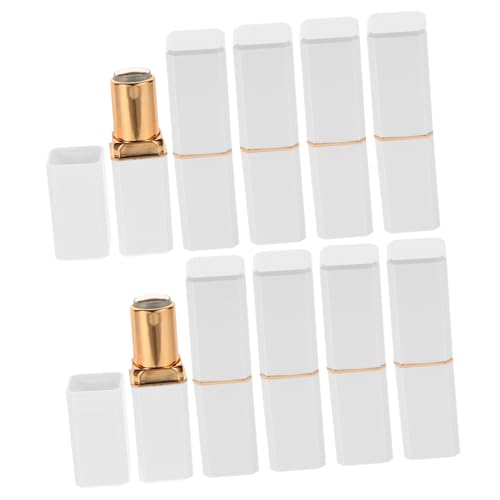 VICASKY 10 Stück Teiliges Leere Lippenpflegetuben Nachfüllbare Lippenbalsam und Lipgloss Behälter für Frauen Kompakt aus Robustem Material zum Befüllen für Unterwegs von VICASKY