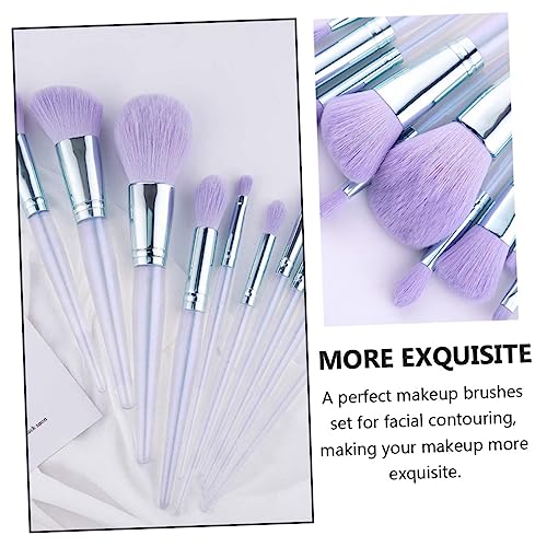 VICASKY 10 Stück Teiliges Makeup Pinselset mit Acrylgriff Vielseitige Kunstfaser Pinsel für Augen Gesicht Concealer Lidschatten und Puder Langlebig und Fein Verarbeitet für Make Up von VICASKY