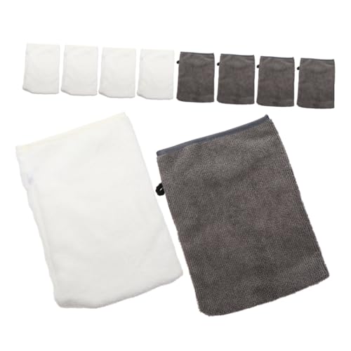 VICASKY 10 Stück Teiliges Mikrofaser Waschhandschuhe zur Gesichtsreinigung Wiederverwendbare Make Up Entferner Handschuhe Sanft Porentiefe Reinigung Hautfreundlich Tragbar für Tägliche von VICASKY
