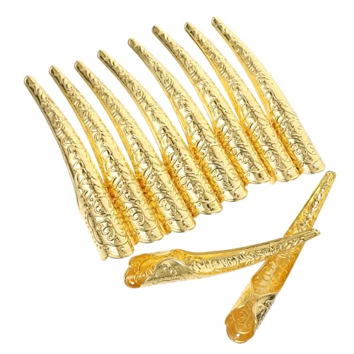 VICASKY 10 Stück Teiliges aus Metallischen Fingernägeln für Halloween Verstellbare Fingerringe für Cosplay und Stylings Eleganter Schmuck für Damen und Herren von VICASKY