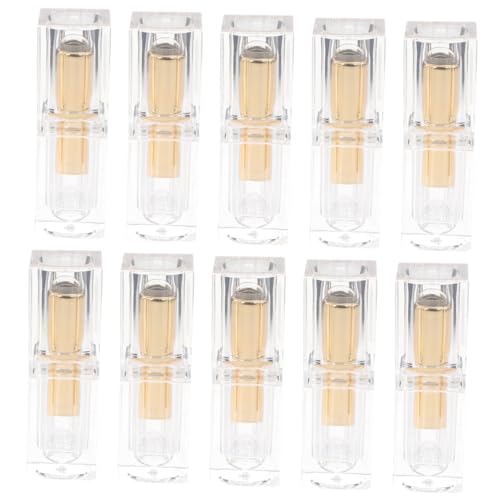 VICASKY 10 Stück Transparente Lippenbalsam Hülsen Nachfüllbare Diy Lip Gloss Behälter aus Sicherem für Kosmetik Anwendungen für Kleine Unternehmen und Selbstgemachte Lippenpflegeprodukte von VICASKY