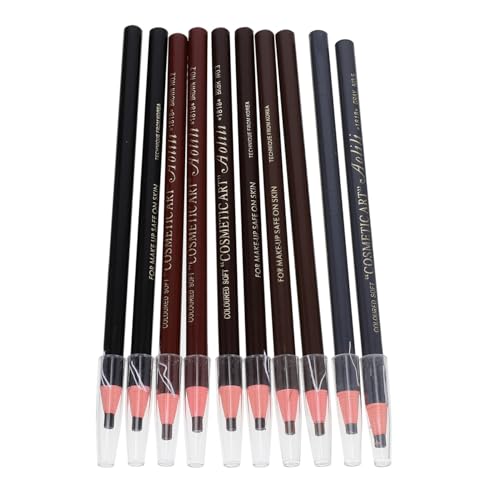 VICASKY 10 Stück Wasserfester Augenbrauenstifte mit Ziehbarer Spitze Natürliche Brauenzeichnung für Frauen Langlebige Microblading Optik Tragbar und Leicht für Präzises Styling VICASKY 10 Stück Wasserfester Augenbrauenstifte mit Ziehbarer Spitze Natürliche Brauenzeichnung für Frauen Langlebige Microblading Optik Tragbar und Leicht für Präzises Styling von VICASKY