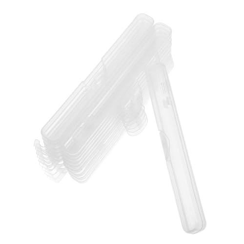 VICASKY Zahnbürstenetui 10 Stück Tragbares Zahnbürstenhalter aus PP für Reisen Zahnpasta Organizer Transparent Leicht und Kompakt von VICASKY
