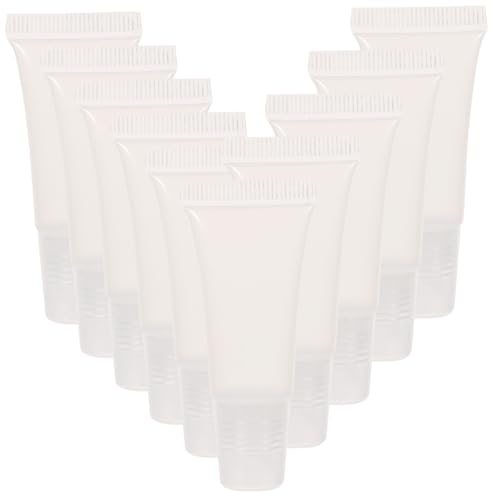VICASKY 10 Stück lip gloss tubes Mini cosmetic container Sunscreen container Lotion container Clear cosmetic container Small size container Lip gloss making supplies Empty lip gloss tube von VICASKY