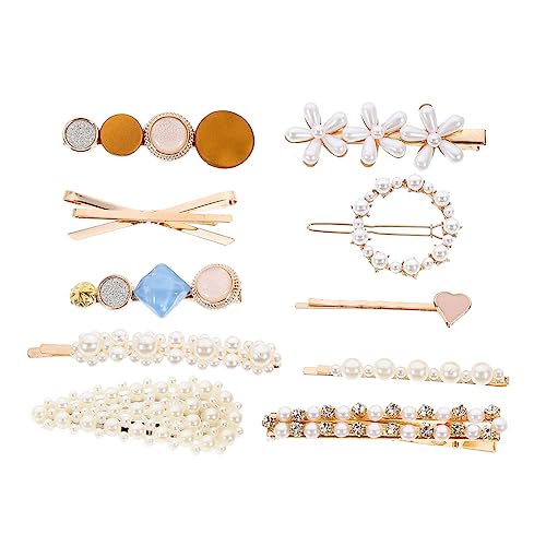 VICASKY 10 Teiliges Perlen Haarspangen Set Perlen Styling Perlen Haarspangen Für Damen Accessoires Perlen Kopfbedeckung Perlen Haarspangen Perlen Haarspangen Stil von VICASKY