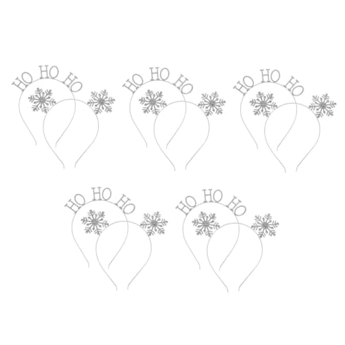VICASKY 10 Weihnachtlicher Schneeflocken Haarreif Teilig Leichtes Langlebiges Material Komfortabler Haarschmuck Festliche Xmas Kopfbänder Geschenkidee für Frauen und Mädchen von VICASKY